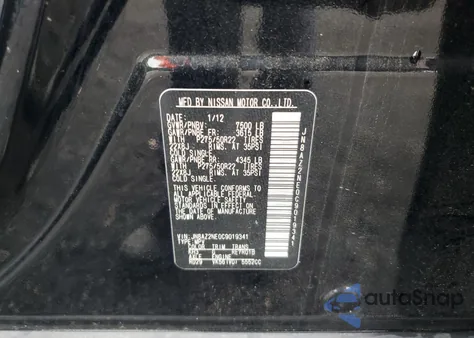 2012 Infiniti Qx56 from USA, damaged, VIN JN8AZ2NE0C9019341